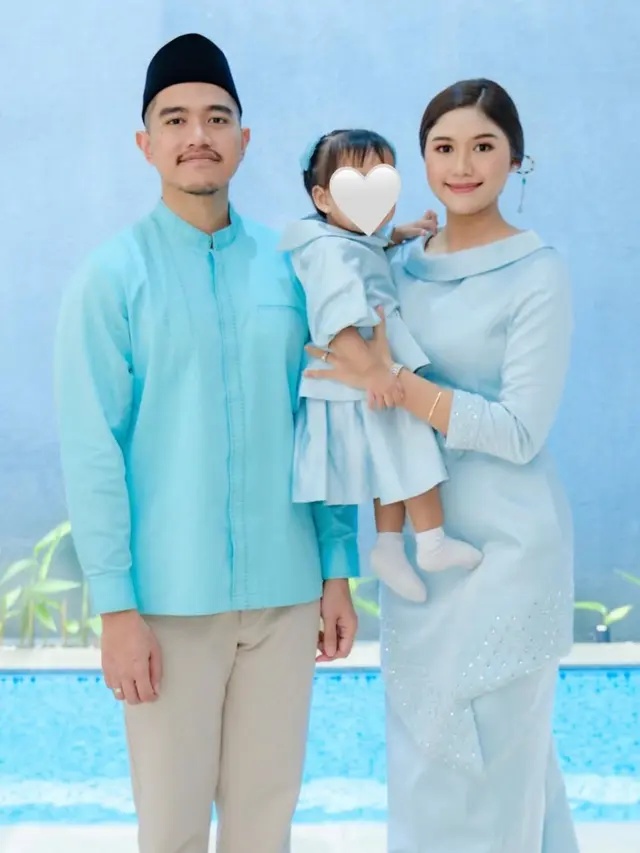 Gaya Lebaran Erina dan Kaesang Angkat Warna Tren Baby Blue
